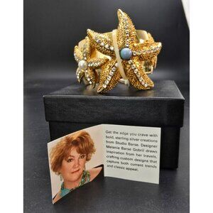 Gold Starfish Cuff Bracelet By Designer Melanie Gobril Fashion Jewelry DH1384
